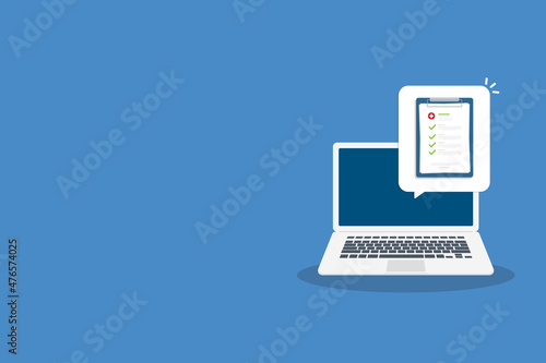 Medical report, medical document, health insurance concepts. Online medical report.