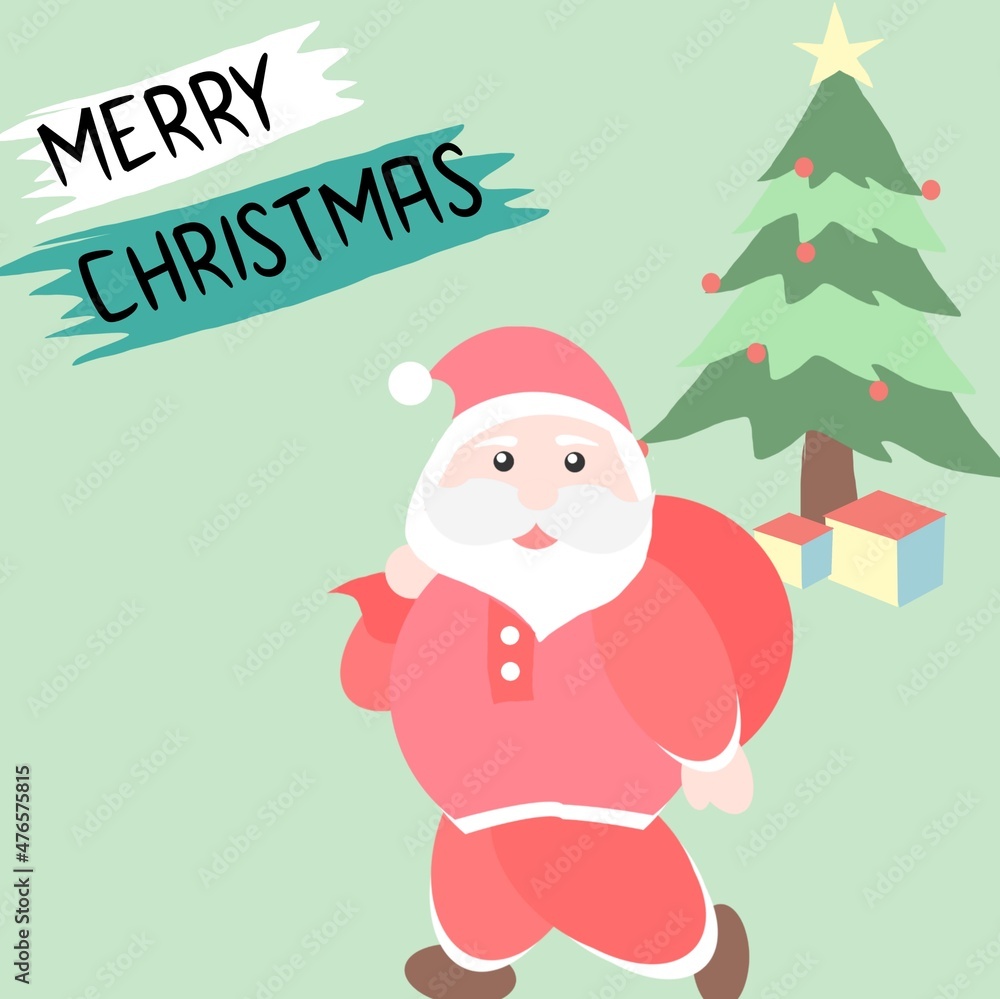 christmas card with santa claus christmas card with santa claus