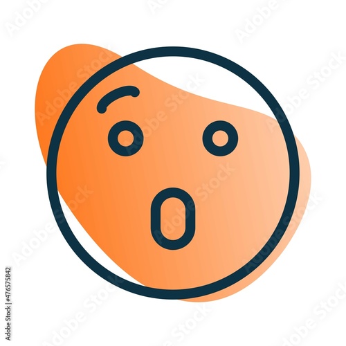  Amazed Line Bubble Gradient Vector Icon Design