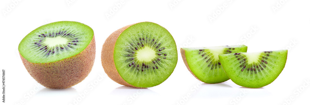 Fototapeta premium slice kiwi fruit isolated on white