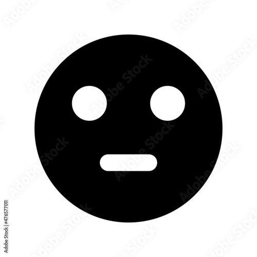 Surprised Glyph Vector Icon Design