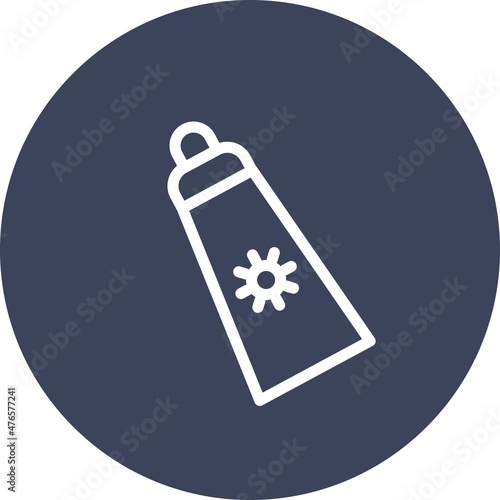 Sun Ointment  Line circle Vector Icon Design
