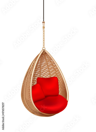 Wicker Hang Chair Composition