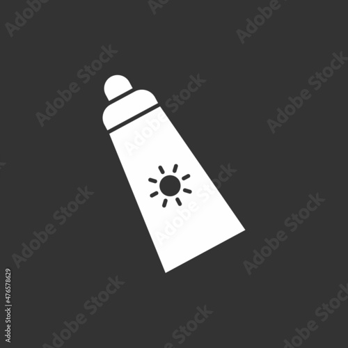 Sun Ointment  Glyph Inverted Vector Icon Design