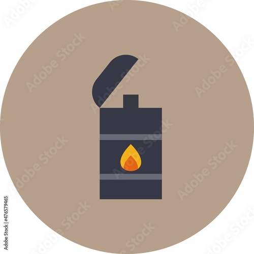 Lighter Flat Circle Vector Icon Design