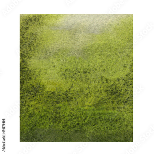 Square green watercolor background. Hand drawn watercolor background. Free watercolor design. 