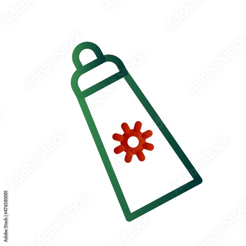  Sun Ointment  Line Gradient Vector Icon Design