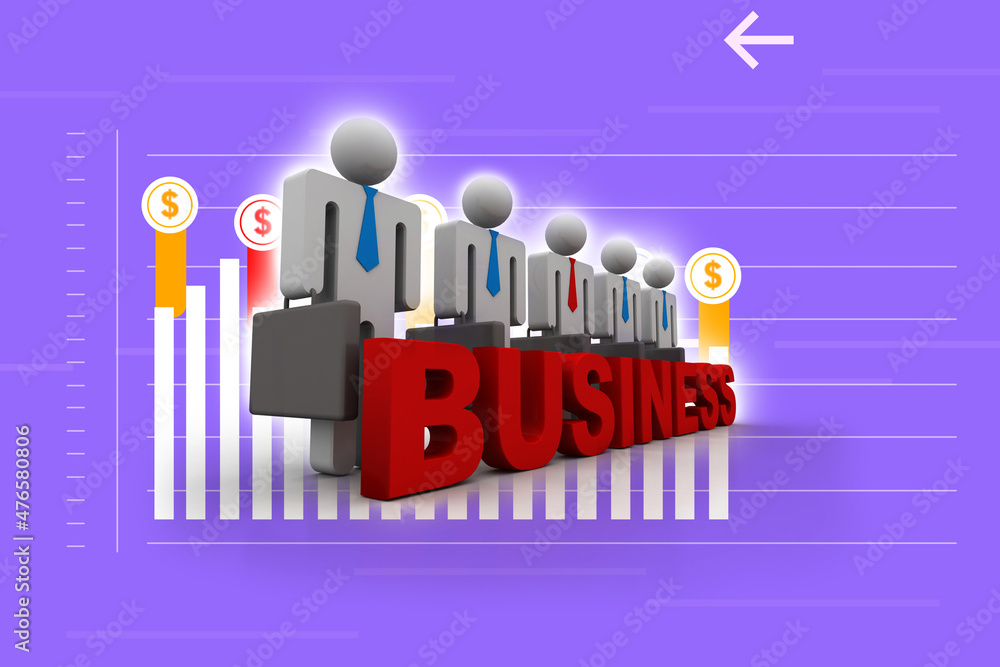 Obraz premium 3d illustration Business Network concept