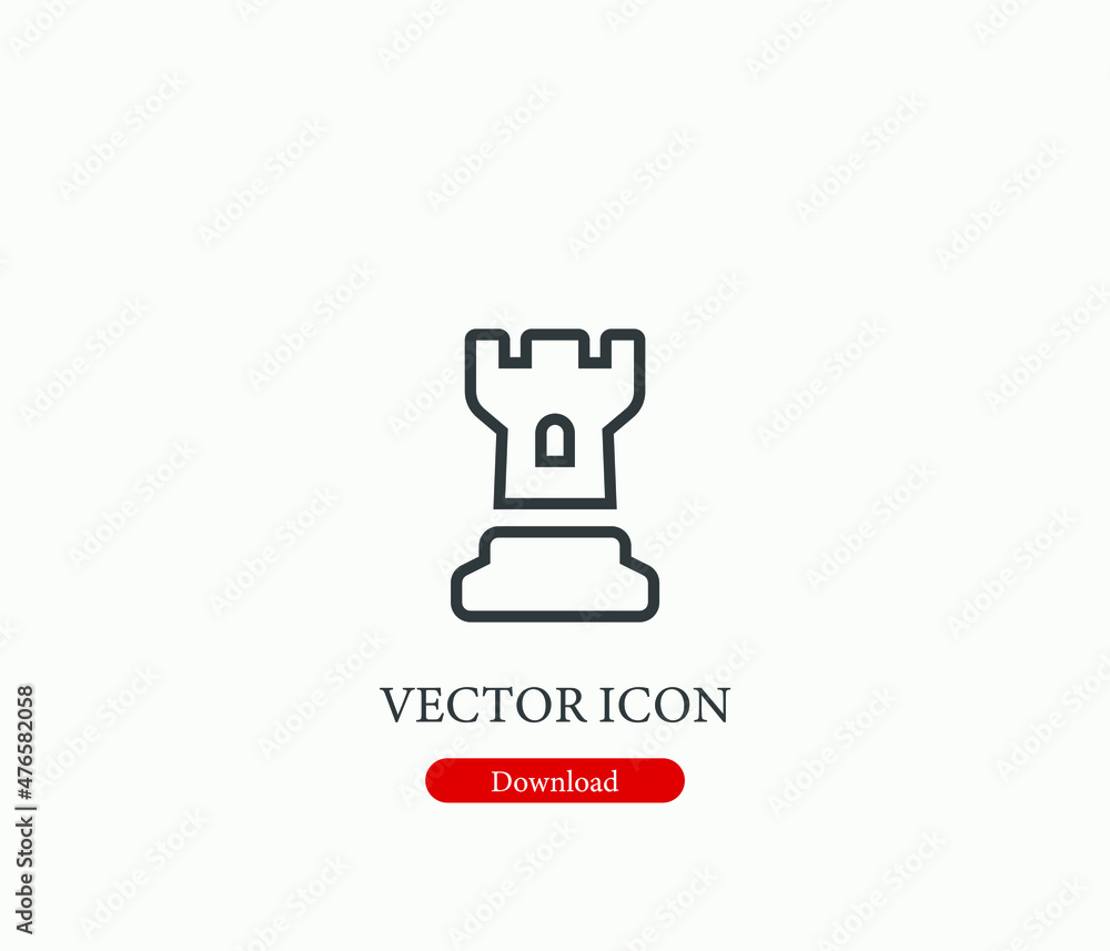 Chess vector icon. Editable stroke. Symbol in Line Art Style for Design, Presentation, Website or Apps Elements, Logo. Pixel vector graphics - Vector Chess vector icon. Editable stroke. Symbol in Line Art Style for Design, Presentation, Website or Apps Elements, Logo. Pixel vector graphics - Vector