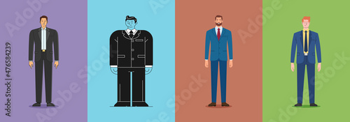 Set of business characters vector illustration people characters