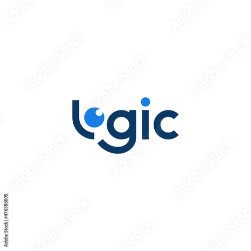 Logic typography logo design.