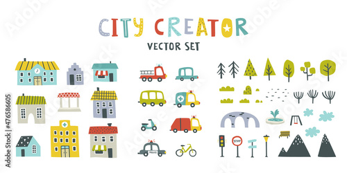 Fotomurale Baby city constructor set