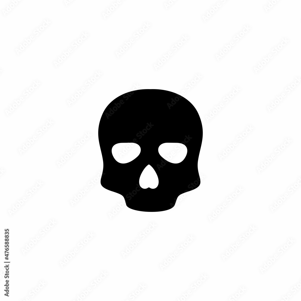Skull simple flat icon vector illustration Skull simple flat icon vector illustration