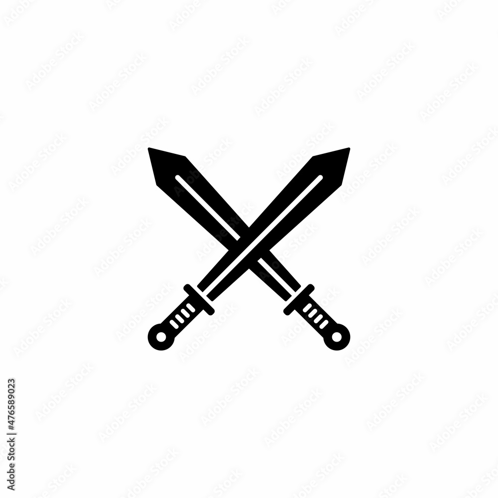 Sword simple flat icon vector illustration Sword simple flat icon vector illustration