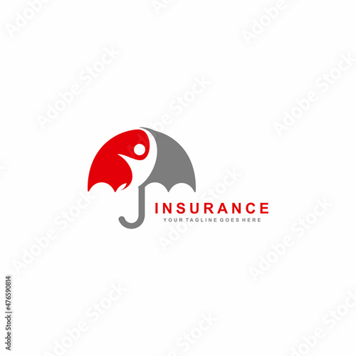 Insurance logo design vector illustration