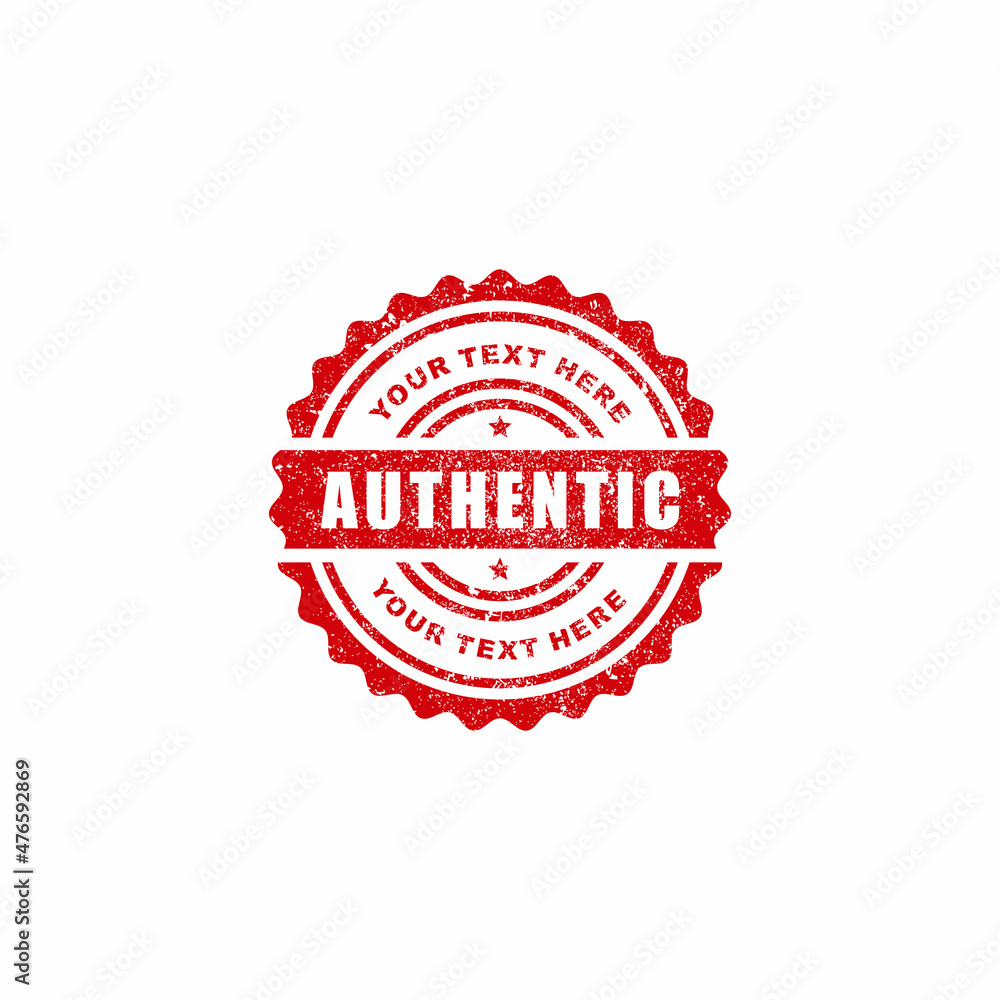 Obraz premium Authentic grunge stamp seal icon vector illustration