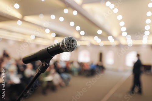 microphone at a business conference