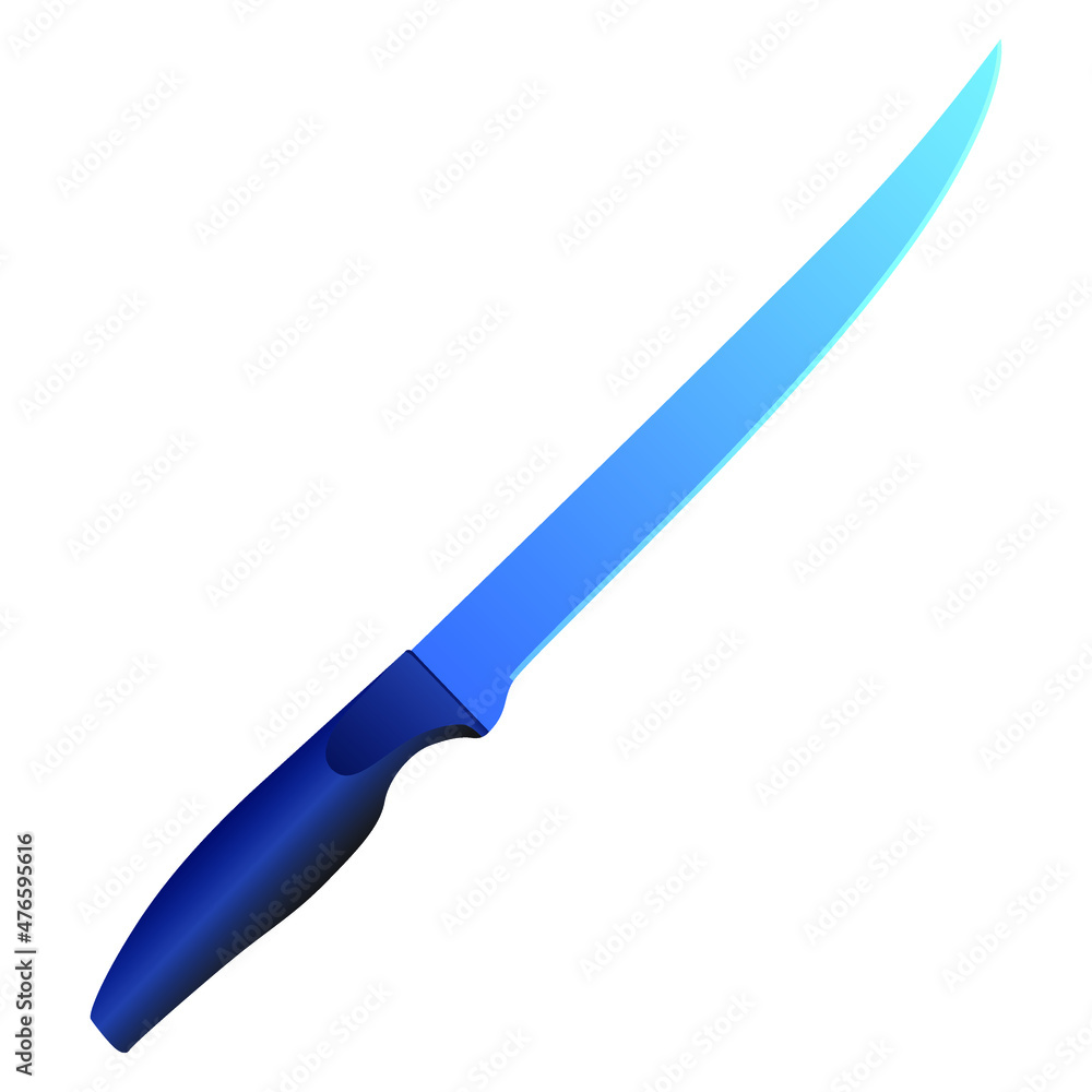 Realistic kitchen knife isolated on white background, Vector illustration, chef knife, Cutlery icon set Realistic kitchen knife isolated on white background, Vector illustration, chef knife, Cutlery icon set