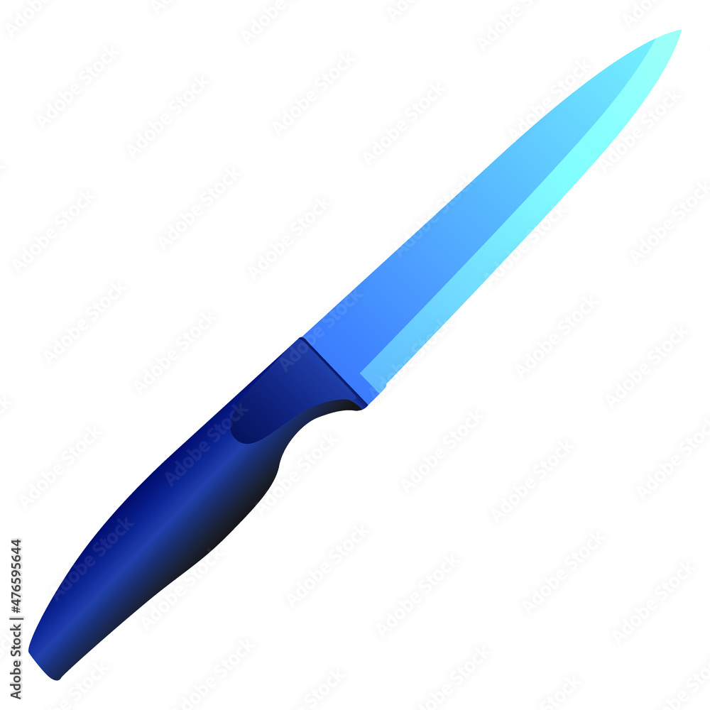 Realistic kitchen knife isolated on white background, Vector illustration, chef knife, Cutlery icon set Realistic kitchen knife isolated on white background, Vector illustration, chef knife, Cutlery icon set