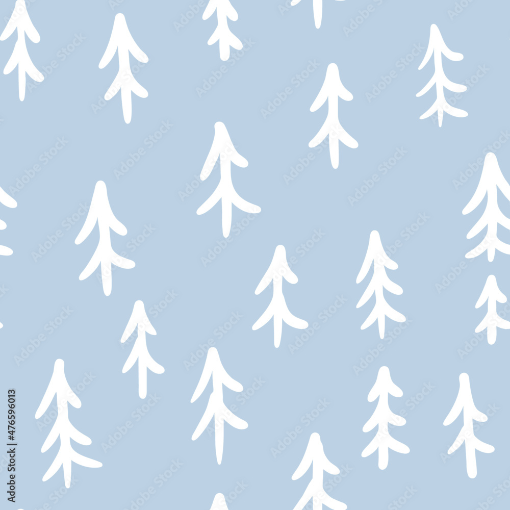 Obraz premium christmas trees pattern