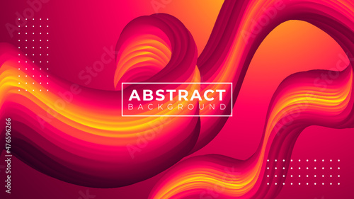 3D fluid abstract vector trendy modern blend background illustration.