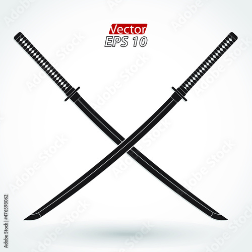 katana crossed swords symbol