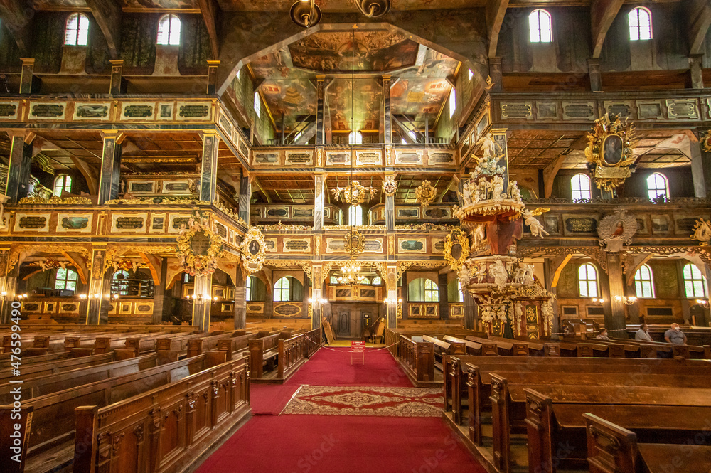 Swidnica, Poland - finished in 1656 and a Unesco World Heritage Site, the Church of Peace in Swidnica is a wooden masterpiece. Here in particular the interiors
