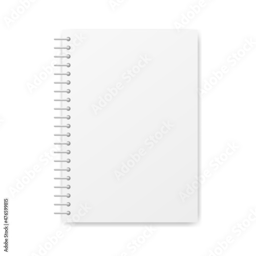 Notepad, notebook for taking notes, notes and drawing. Vector illustration