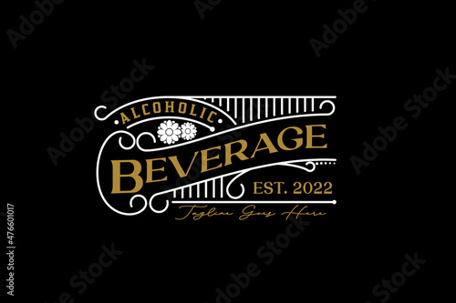 Vintage Label Logo Design inspiration for Beverage