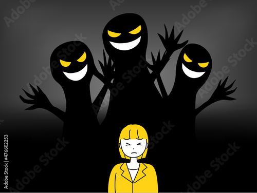 嫌な人や嫌な言葉に支配される女性_背景あり
