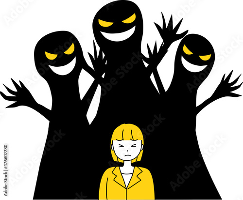 嫌な人や嫌な言葉に支配される女性
