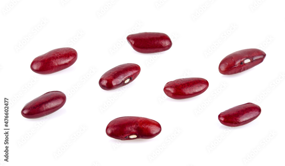 red beans isolated on the white background red beans isolated on the white background