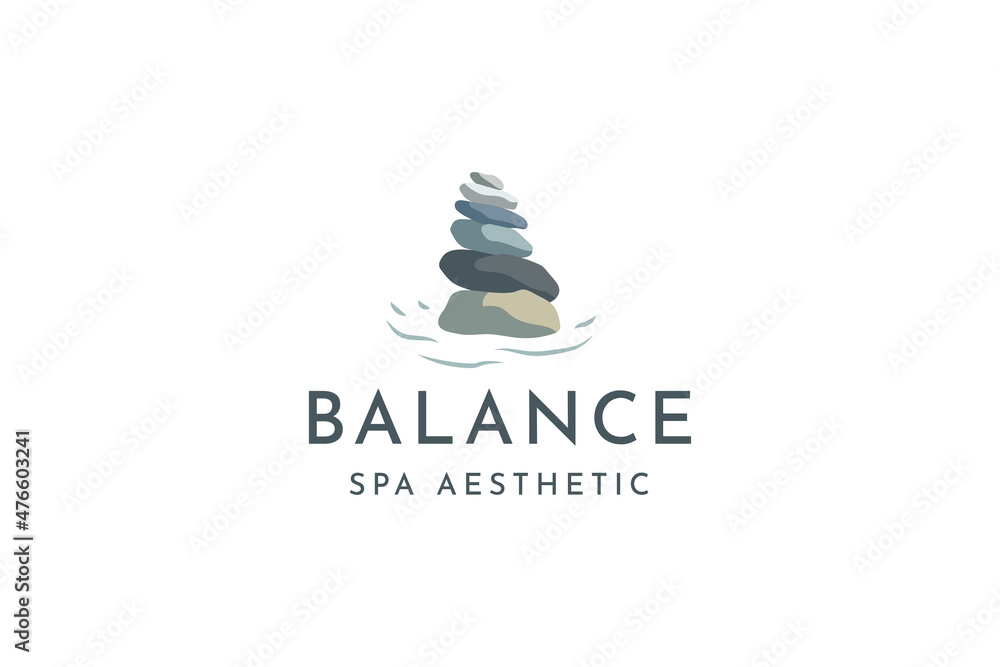 stone rock balancing logo design spa and wellness vector inspiration stone rock balancing logo design spa and wellness vector inspiration