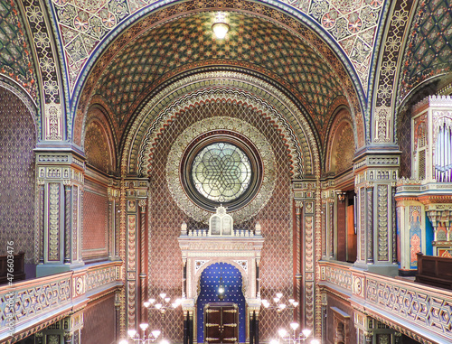 Photography Prague, Czech Republic, March 2016 - inner view of the Spanish Synagogue
