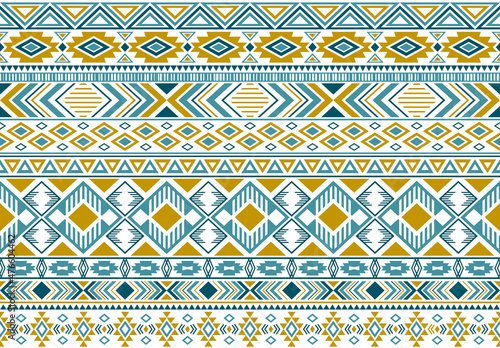 Tribal ethnic motifs geometric vector seamless background.