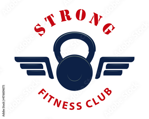 strong fitness club logo vector