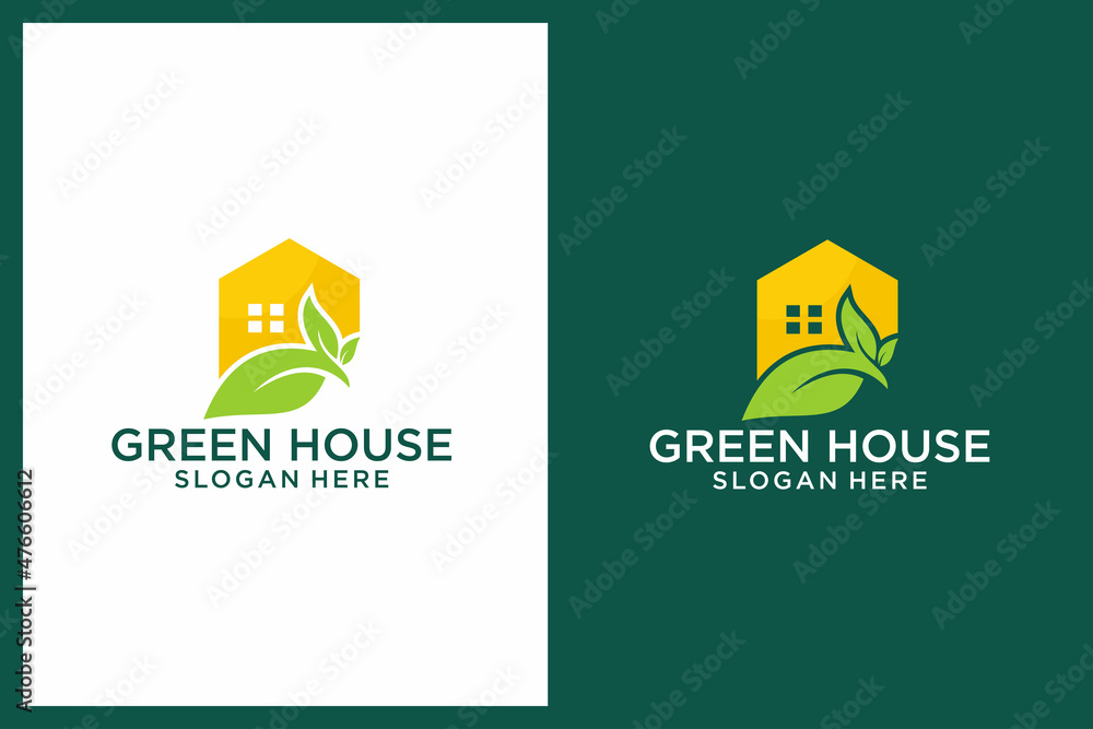 Inspiration for house building logos and plant logos, leaves. premium vector Inspiration for house building logos and plant logos, leaves. premium vector