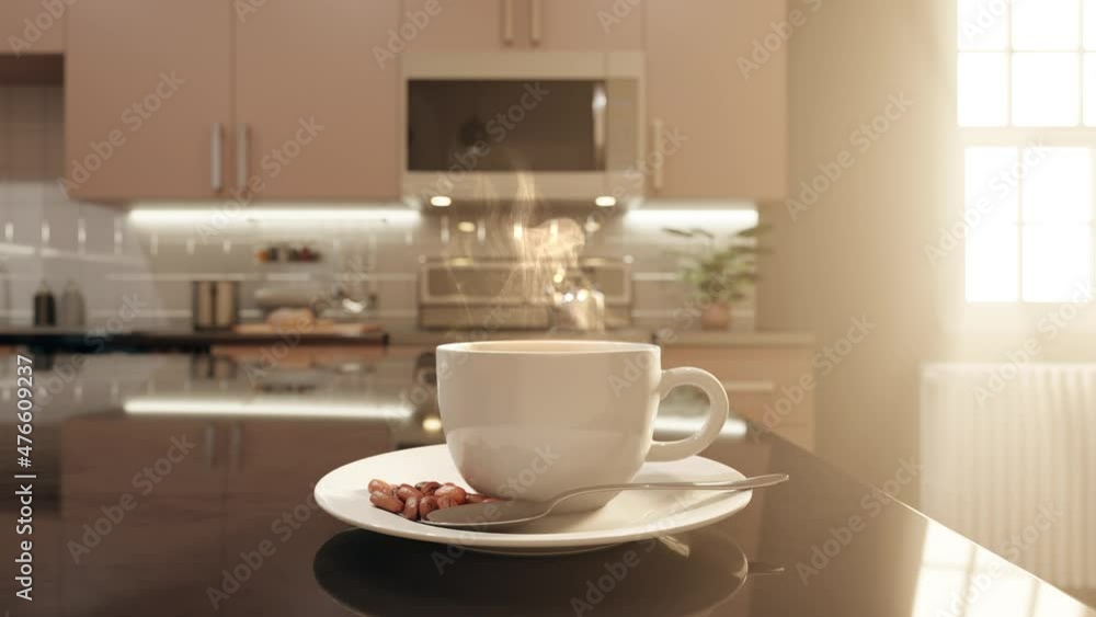 Kitchen Morning Coffee 3D Animation Kitchen Morning Coffee 3D Animation