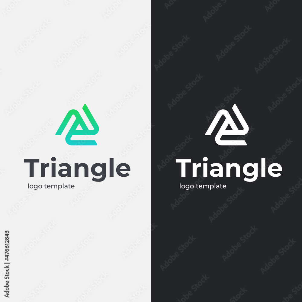 Linear triangle Abstract minimal logo design. Vector illustration. Linear triangle Abstract minimal logo design. Vector illustration.