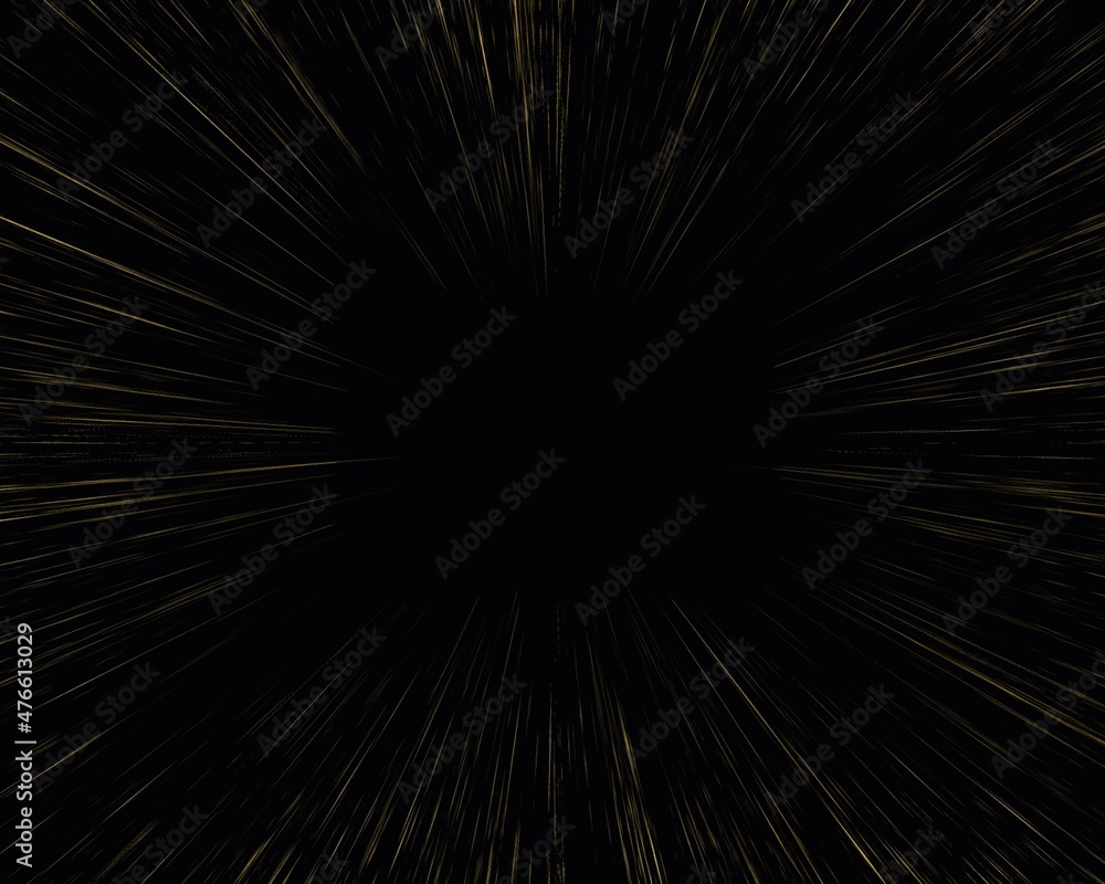 Golden rays, burst, lines, stripes, gold texture on black background. Minimalist design with zoom effect. Backdrop for overlay, invitation or greeting cards, montage, copy space. Golden rays, burst, lines, stripes, gold texture on black background. Minimalist design with zoom effect. Backdrop for overlay, invitation or greeting cards, montage, copy space.