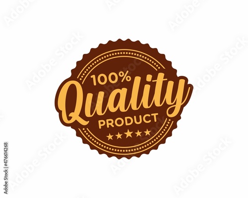 100 percent quality product stamp logo