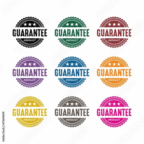 Guarantee quality product stamp logo