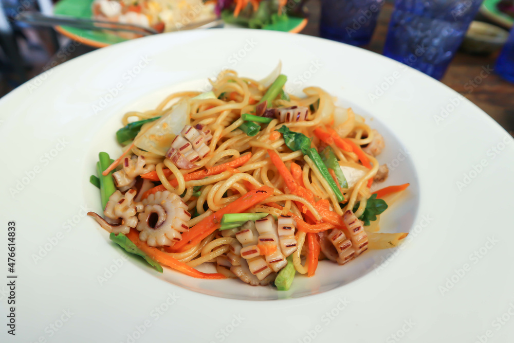 spaghetti , squid spaghetti or seafood spaghetti spaghetti , squid spaghetti or seafood spaghetti