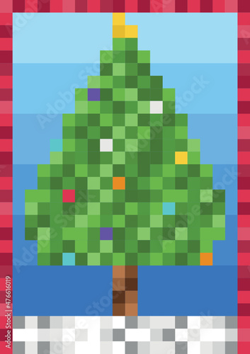 8-bit Christmas Tree Card