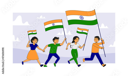 The national flag of India flat vector illustration