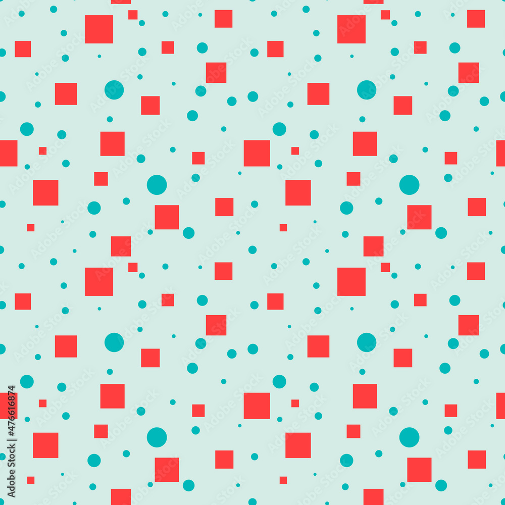 Seamless background with squares and circles. Seamless background with squares and circles.