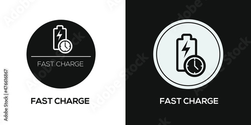 Creative (Fast charge) Icon ,Vector sign.