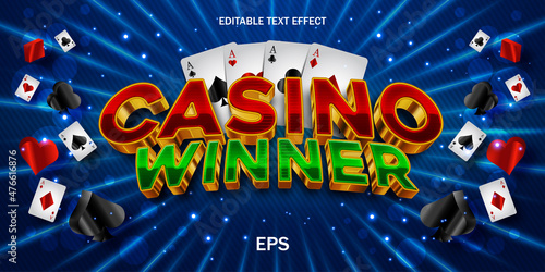 Editable Casino Royal text effect, Blue Background