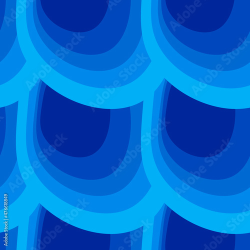 Illustration A seamless pattern on a square background - the scales of a fish, mermaid or dragon. Design element