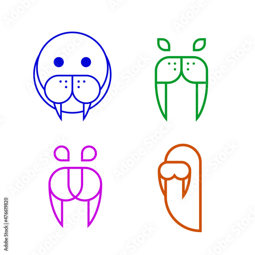 Walrus Animal Logo Icon Symbol Vector Graphic Design
